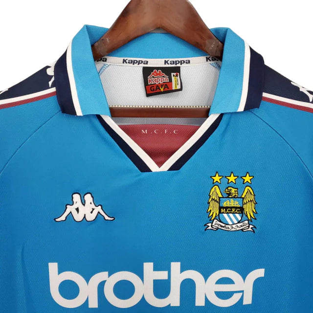 Camisa Retrô Manchester City Kappa 1997/98 Masculino Azul