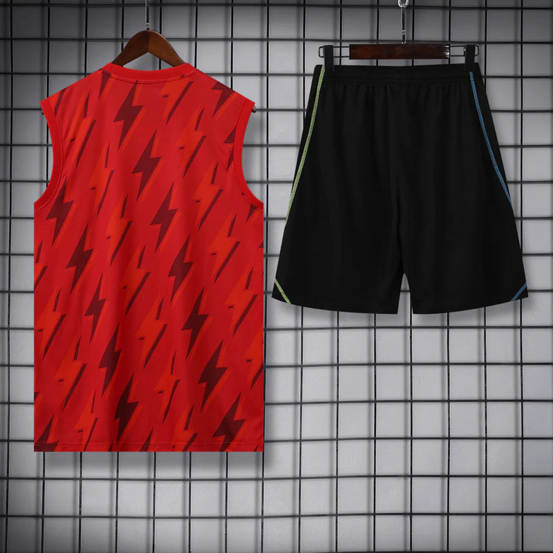 Conjunto Regata Arsenal Training 2023/24 Adidas - Vermelho