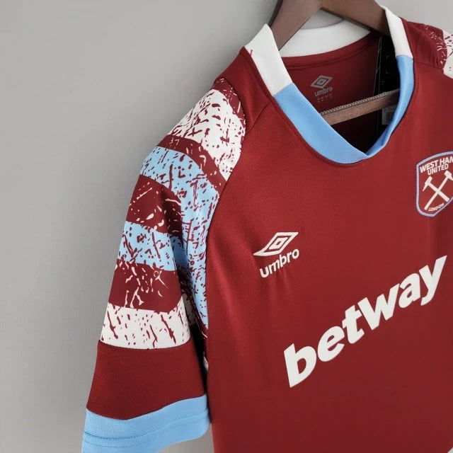 Camisa West Ham I Home Umbro 2023/24 Torcedor Masculino Vinho