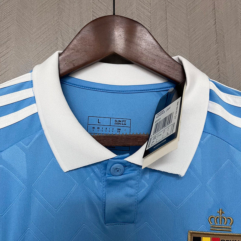 Camisa Bélgica II Away 2024/25 Torcedor Adidas Masculino Azul Celeste