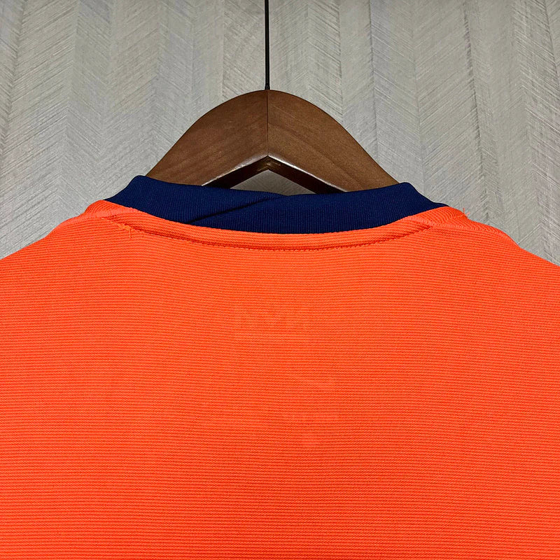 Camisa Holanda I Home Nike Torcedor 2024/25 Masculino Laranja