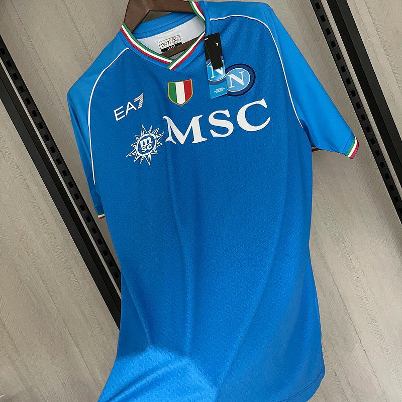 Camisa Napoli I Home 2023/24 Torcedor EA7 Masculino Azul