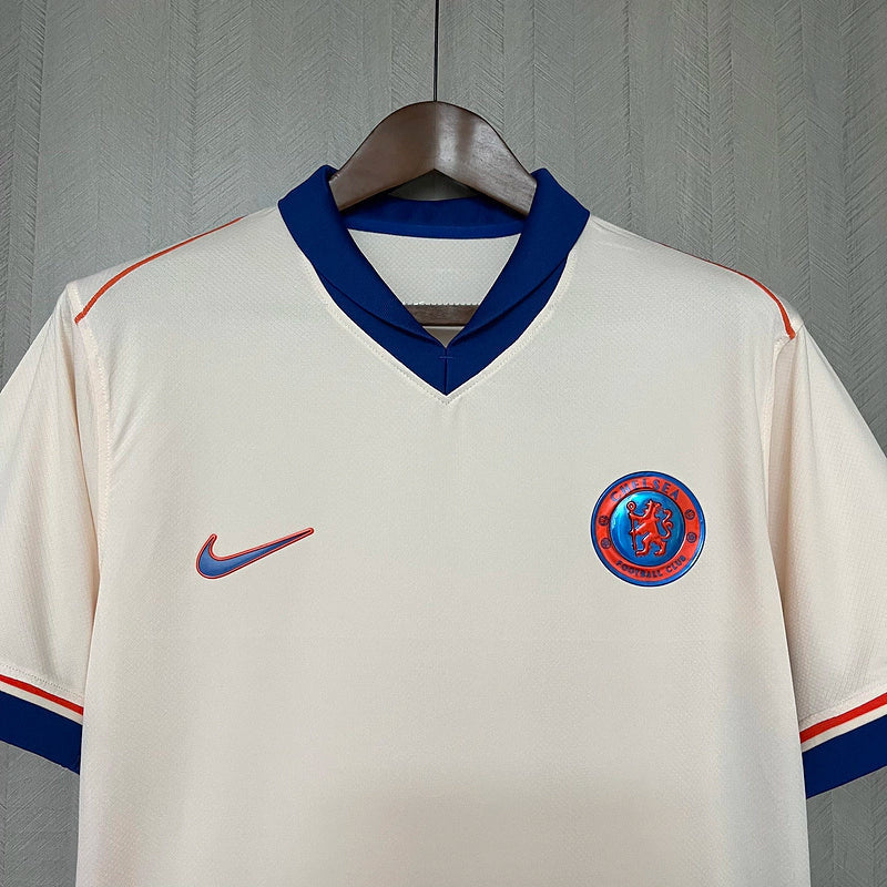 Camisa Chelsea II Away 2024/25 Torcedor Masculina Bege