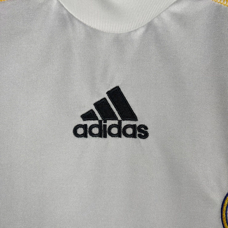 Camisa Real Madrid Manga Longa I Home Adidas 2009/10 Masculino Branco