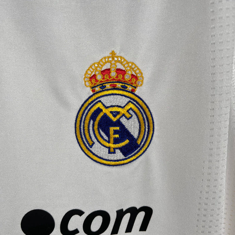 Camisa Real Madrid Manga Longa I Home Adidas 2009/10 Masculino Branco