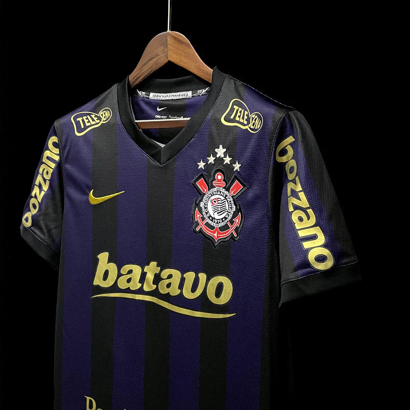 Camisa Retrô Corinthians III 2009/10 Nike Masculino Preto e Roxo