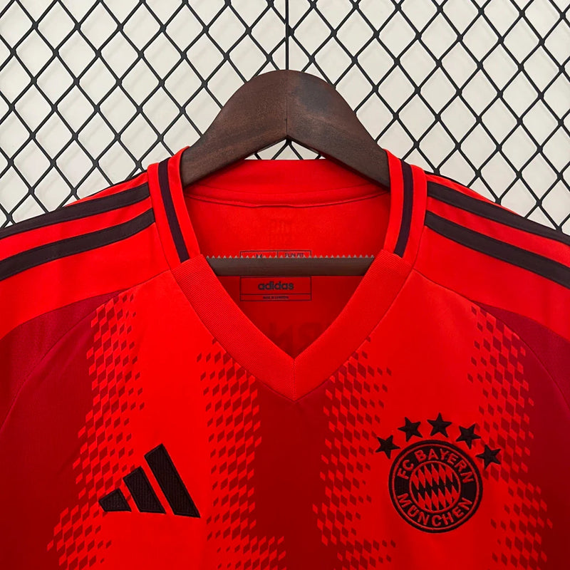 Camisa Bayern de Munique I Home Adidas Torcedor 2024/25 Masculino Vermelho