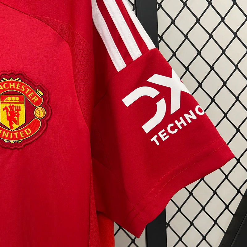 Camisa Manchester United I Home 2024/25 Torcedor Masculino Vermelho