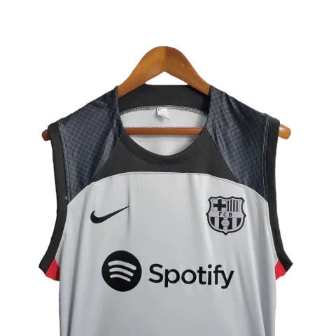 Camisa Barcelona Treino 23/24 - Regata - Torcedor Nike Masculina - Cinza