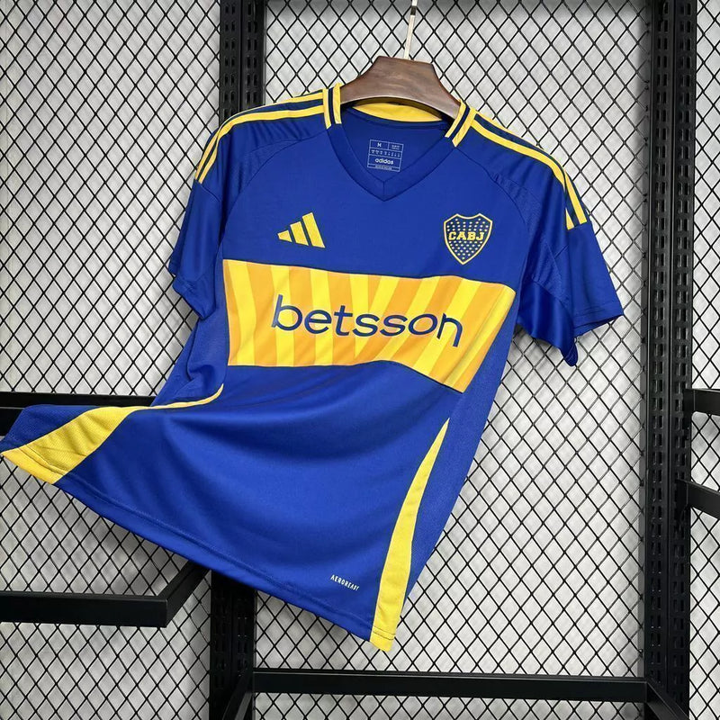 Camisa Boca Juniors I Home 2024/25 Adidas Torcedor Masculino Azul e Amarelo