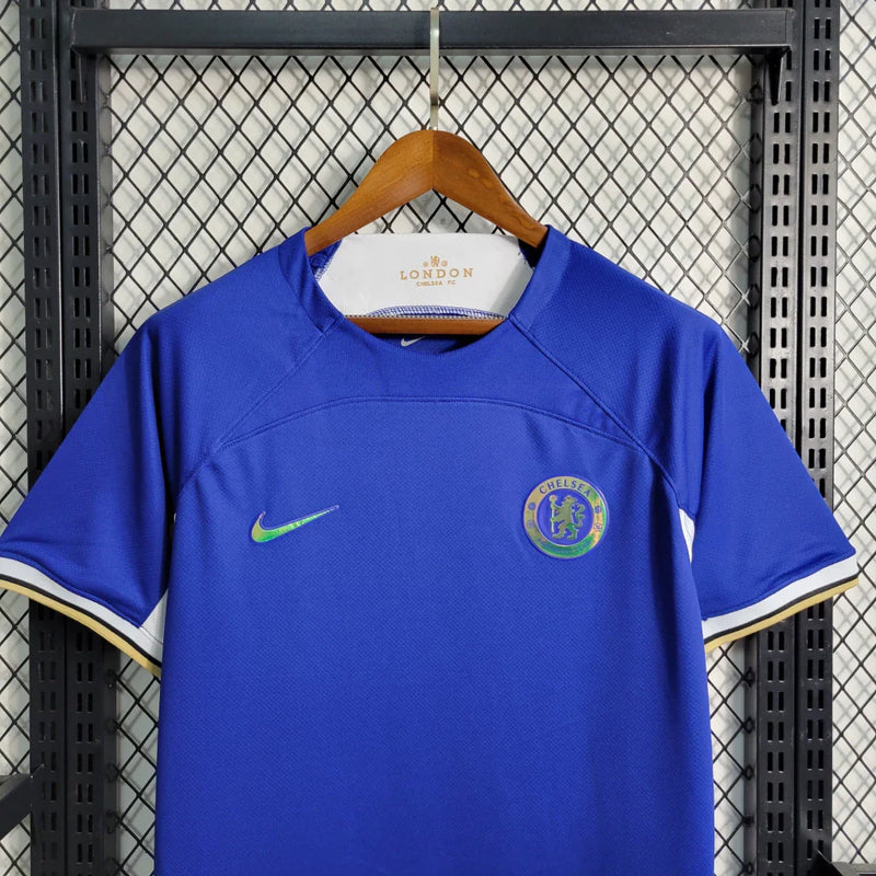 Camisa Chelsea I Home 2023/24 Torcedor Masculina Azul