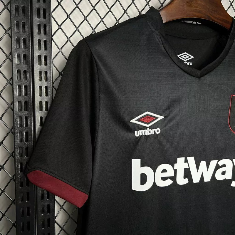 Camisa West Ham II Away Umbro 2024/25 Torcedor Masculino Preto