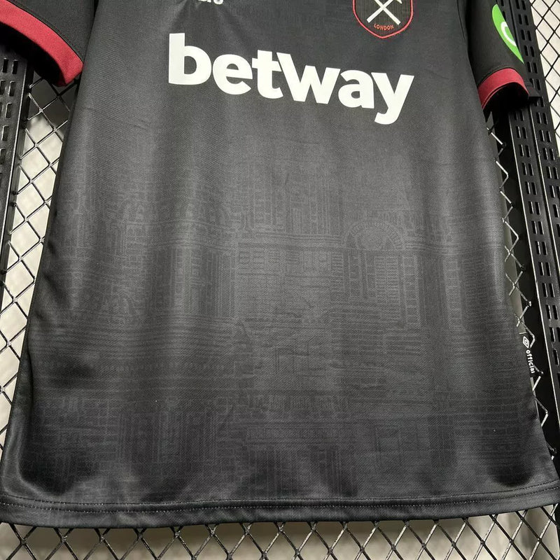 Camisa West Ham II Away Umbro 2024/25 Torcedor Masculino Preto