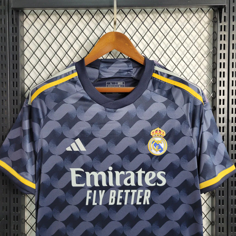 Camisa Real Madrid Away Adidas Torcedor 2023/24 Masculina Cinza