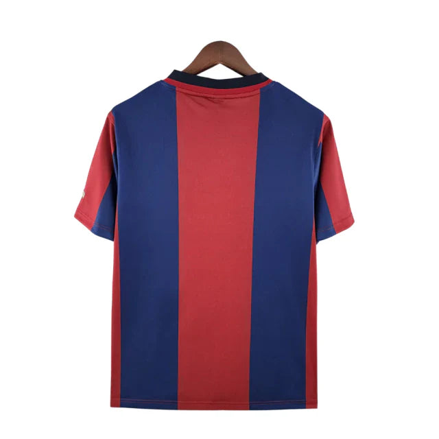 Camisa Retrô Barcelona Home Nike 1998/99 Masculino - Azul e Grená