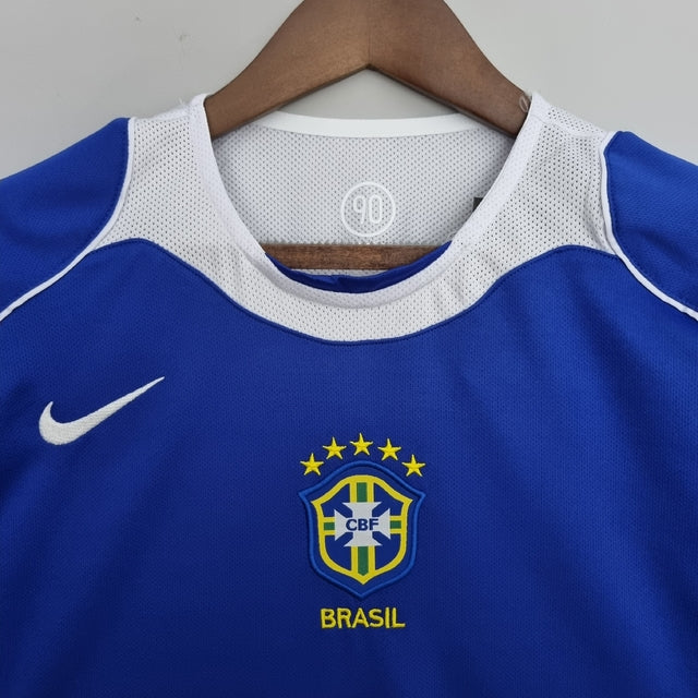 Camisa Retrô 2004 Seleção Brasileira II Nike Masculina - Azul