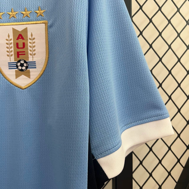 Camisa Seleção Uruguai I Home 2024/25 Nike Torcedor Masculino Azul Celeste