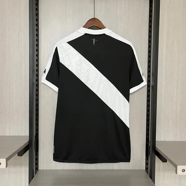 Camisa Vasco da Gama I Home 2024/25 Kappa Torcedor Masculino Preto e Branco