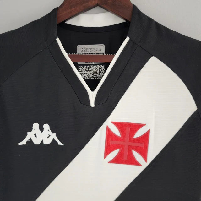 Camisa Vasco da Gama I 22/23 Torcedor Kappa Feminina - Preta