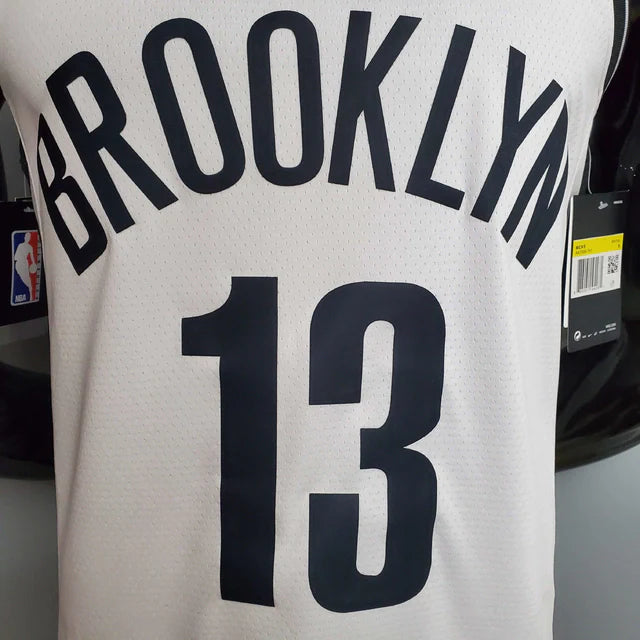 Camisa Regata Brooklyn Nets Branca e Preta - Nike - Masculina