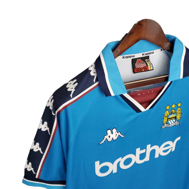 Camisa Retrô Manchester City Kappa 1997/98 Masculino Azul