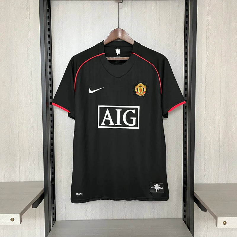 Camisa Retrô Manchester United III Third Nike 2007/08 Masculino Preta