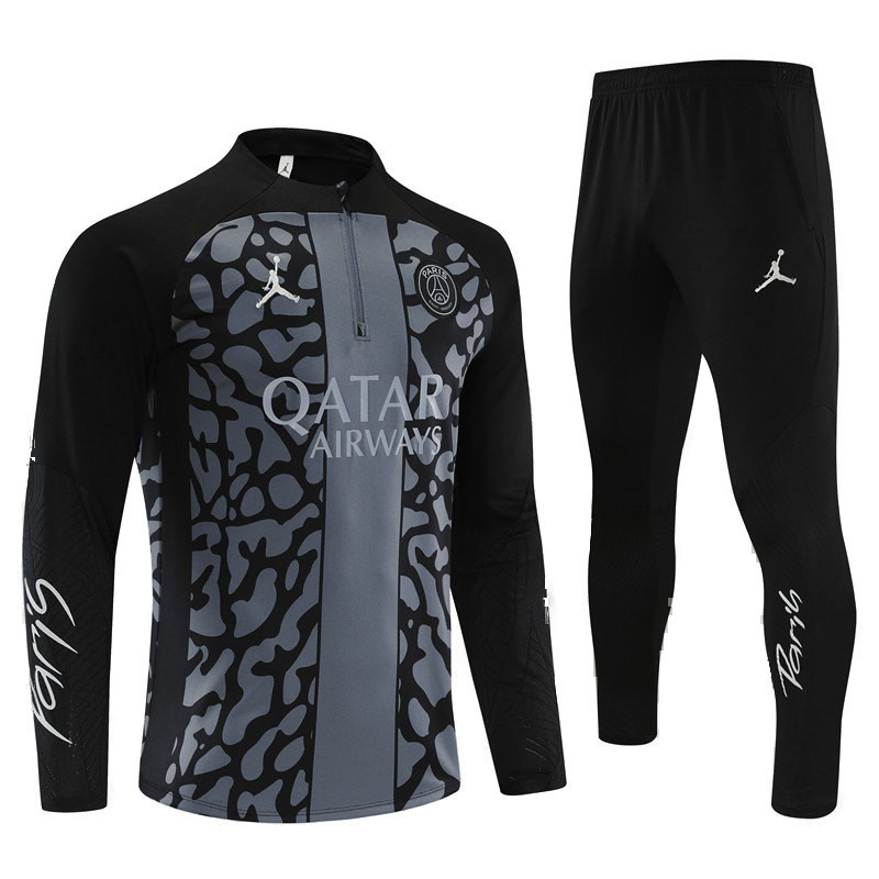 Conjunto PSG 23/24 Masculino Jordan- Preto E CInza