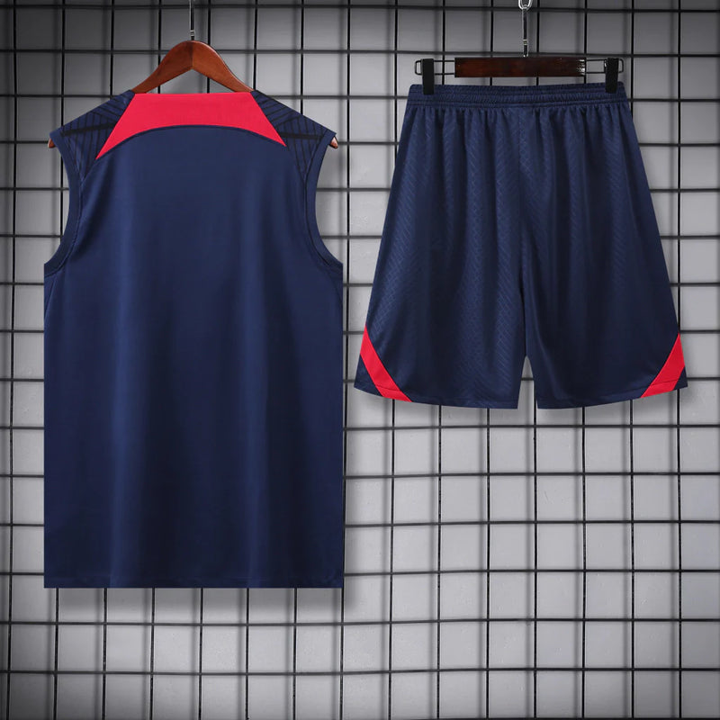 Conjunto Regata Red Bull Leipzig 2023/24 Nike - Azul Escuro