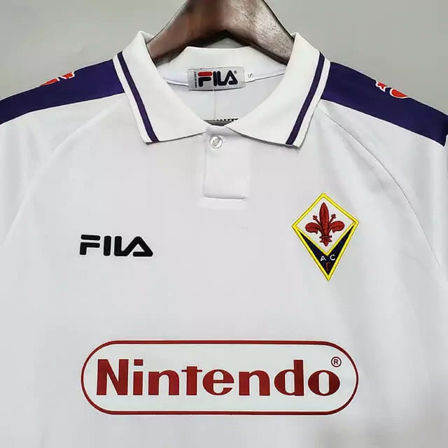 Camisa Retrô Fiorentina II Away 1998/99 Fila Masculino Branco