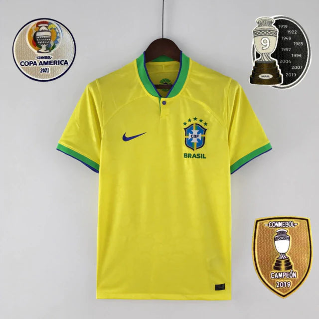 Camisa Seleção Brasileira I Home Nike Torcedor 2022/23 Masculino Amarelo