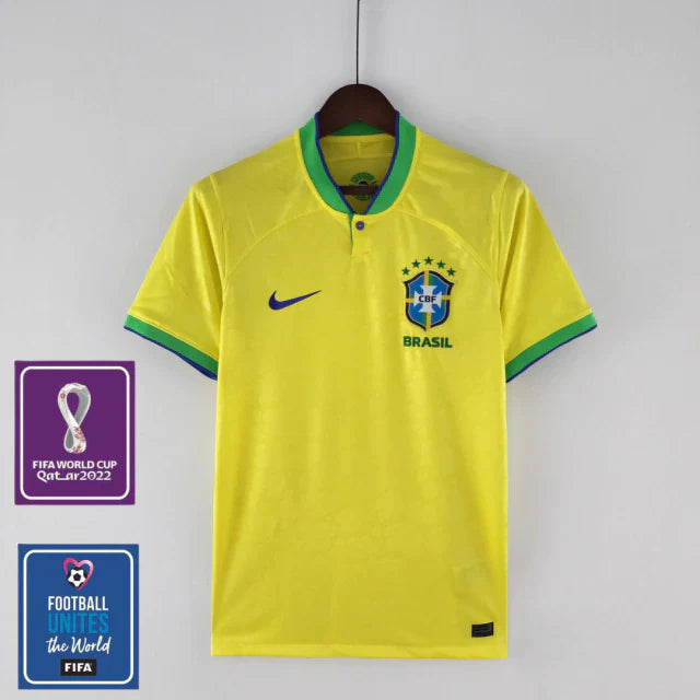 Camisa Seleção Brasileira I Home Nike Torcedor 2022/23 Masculino Amarelo