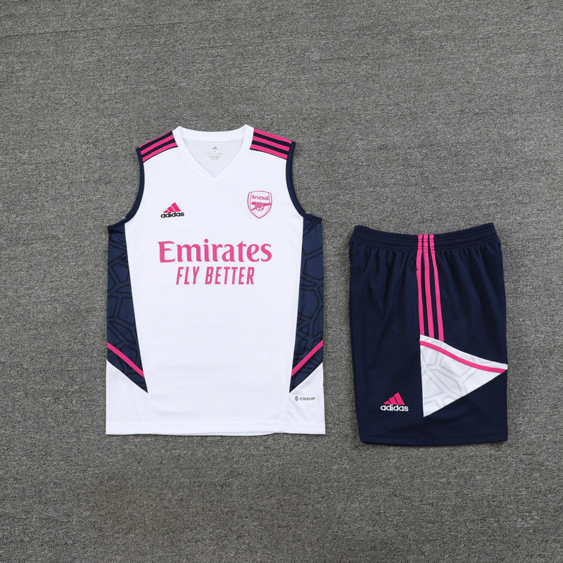 Conjunto Regata Arsenal Training 2023/24 Adidas - Branco