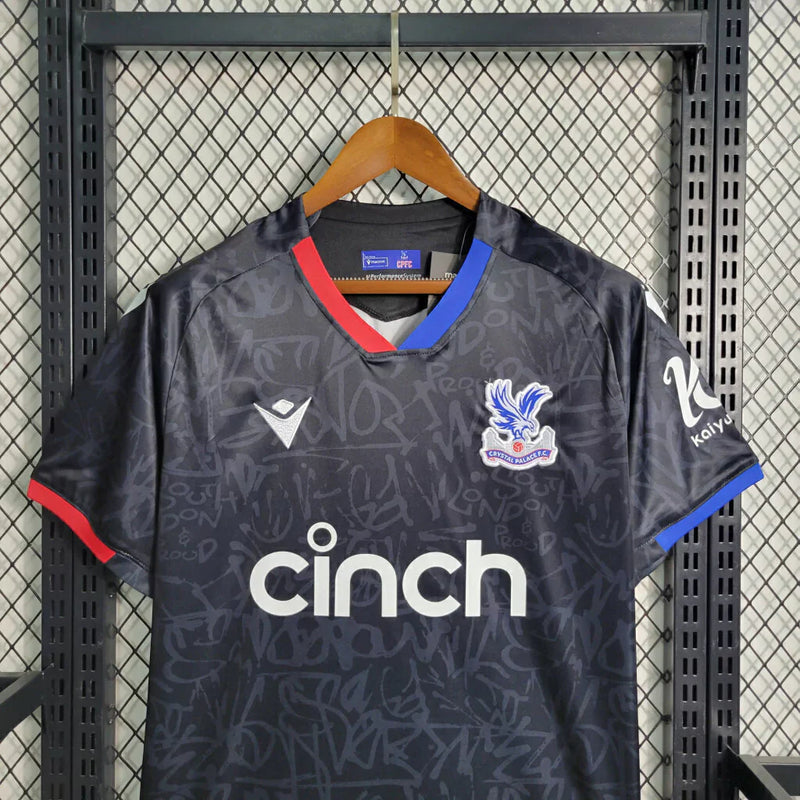 Camisa Crystal Palace III Macron 2023/24 Torcedor Masculino Preto