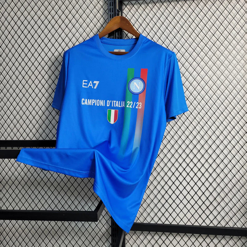 Camisa Napoli EA7 Comemorativa Campeão Italiano - 22/23 Masculino Azul