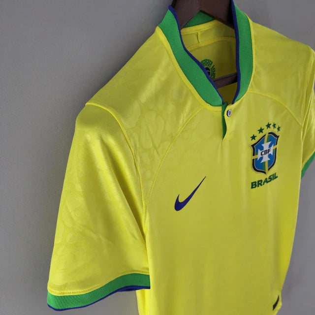 Camisa Seleção Brasileira I Home Nike Torcedor 2022/23 Masculino Amarelo