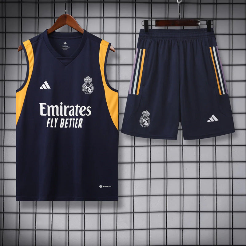 Conjunto Regata Real Madrid Training 2023/24 Adidas - Azul