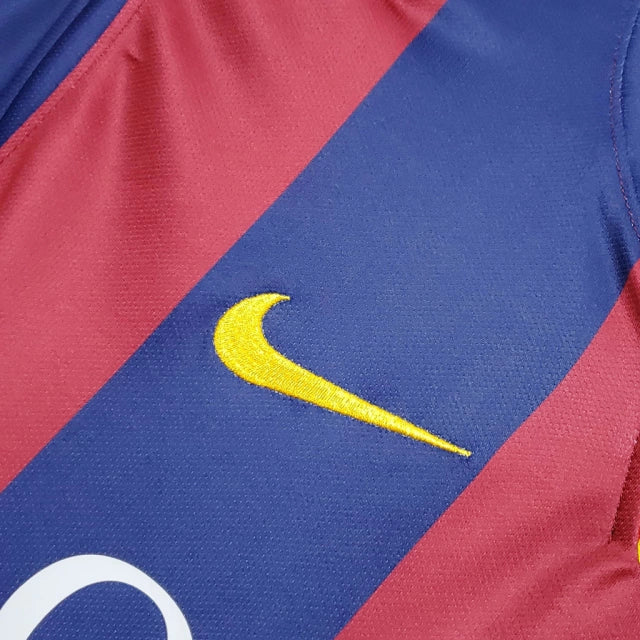 Camisa Retro Barcelona I Home Nike 2014/15 Masculino Azul e Grená 14/15