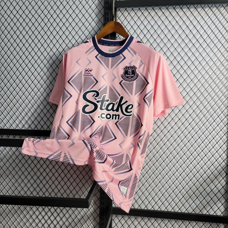 Camisa Everton II Hummel 22/23 Torcedor Rosa