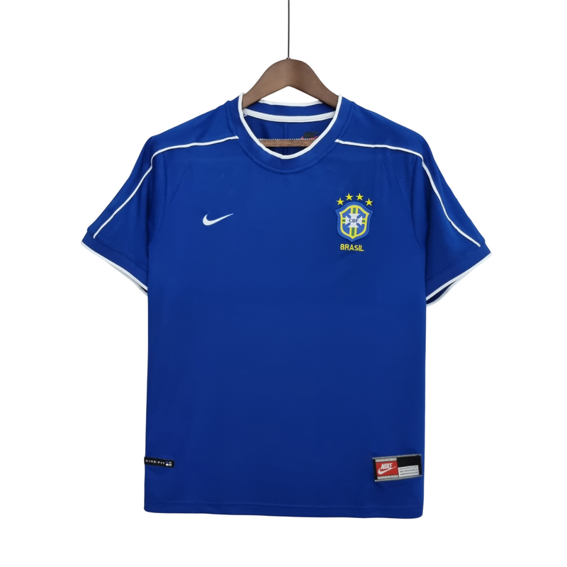 Camisa Retro 1998 Brazil Away Nike Torcedor - Azul