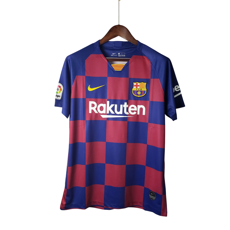 Camisa Retro Barcelona 19/20 Home Nike Torcedor - Azul e Grená