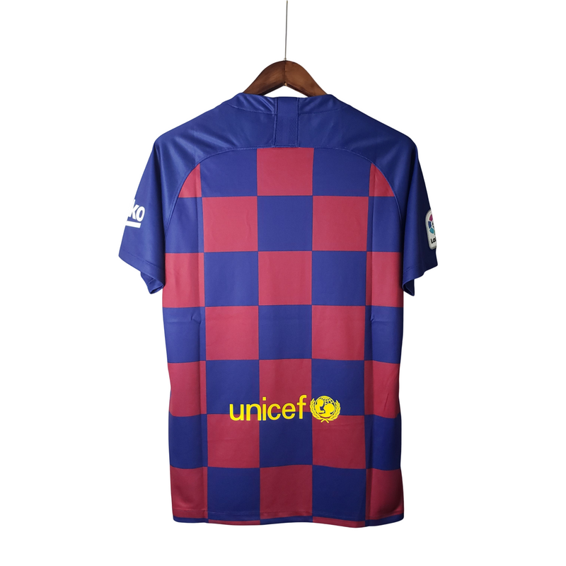 Camisa Retro Barcelona 19/20 Home Nike Torcedor - Azul e Grená