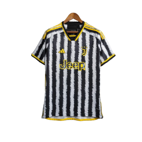 Camisa Juventus I Adidas Torcedor 23/24  Masculino - Preto e Branco