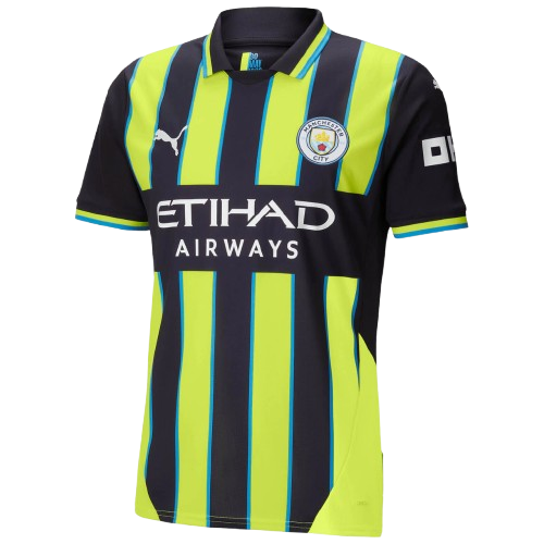 Camisa Manchester City II Away 2024/25 Torcedor Puma Masculina Azul e Verde