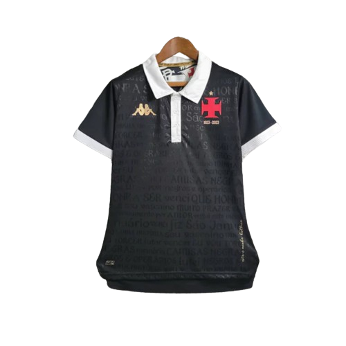 Camisa Vasco da Gama III 23/24 Kappa Feminina Camisas Negras