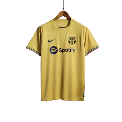 Camisa Nike Barcelona II Nike Torcedor 2022/23 Masculino Dourado