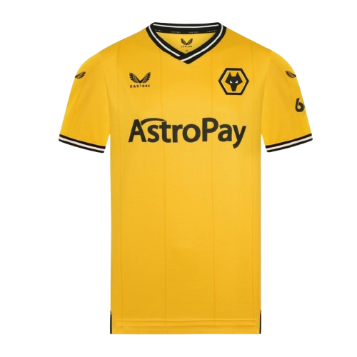 Camisa Wolverhampton I Home 2023/24 Castore Torcedor Masculino Laranja