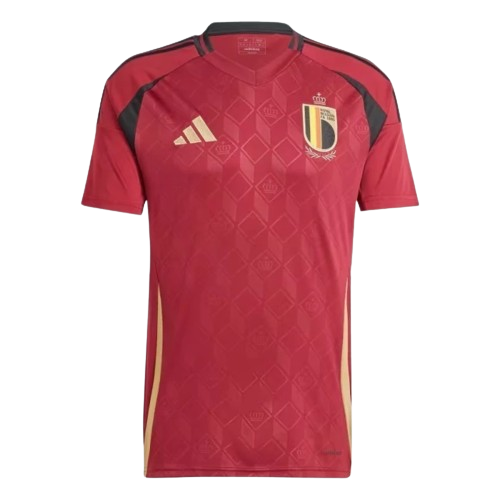 Camisa Bélgica I Home 2024/25 Torcedor Adidas Masculino Grená