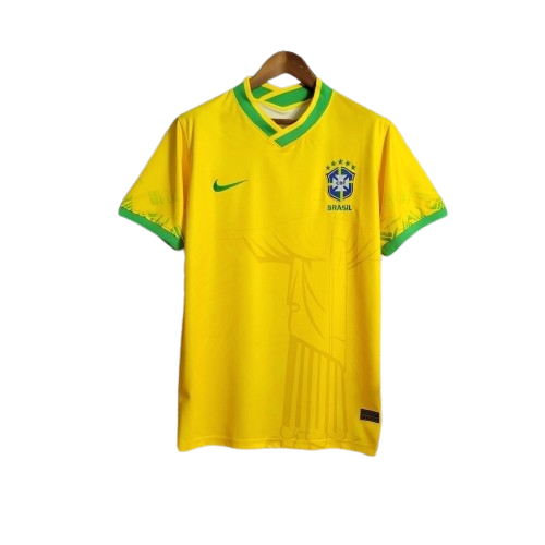 Camisa Seleção Brasileira Edição Especial Cristo Redentor 2022/23 Nike Masculino Amarelo