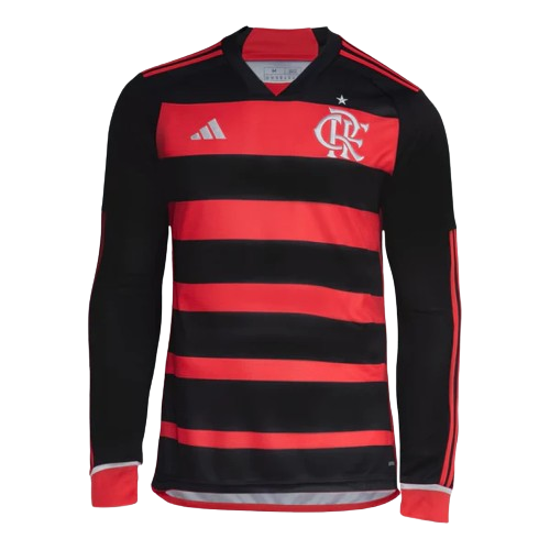 Camisa Flamengo Manga Longa I Home 2024/25 Vermelho e Preto