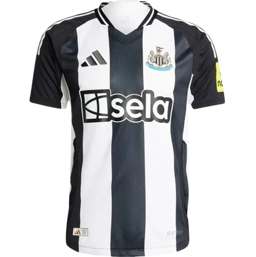 Camisa Newcastle I Home 2024/25 Adidas Torcedor Masculino Branco e Preto